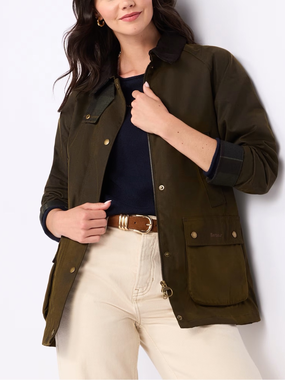 BARBOUR Acorn Wax Jacket in Olive Us 2 NEW WITH TAGS NWT